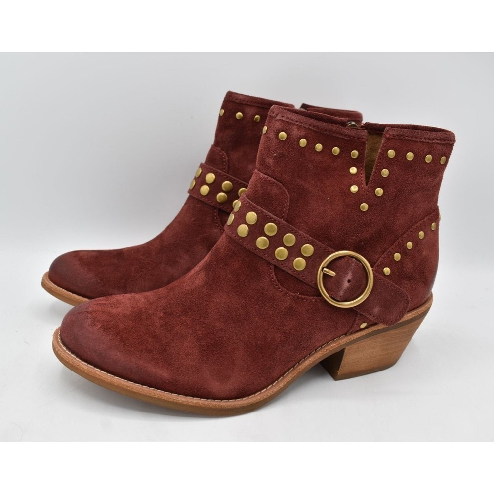 Sofft Allene II Women's Size 8.5 Leather Wedge Boots – Rustic Red Comfort Shoe